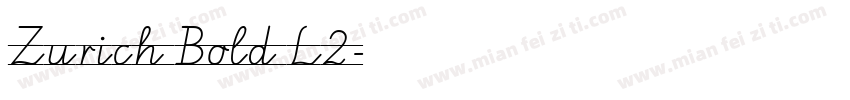 Zurich Bold L2字体转换